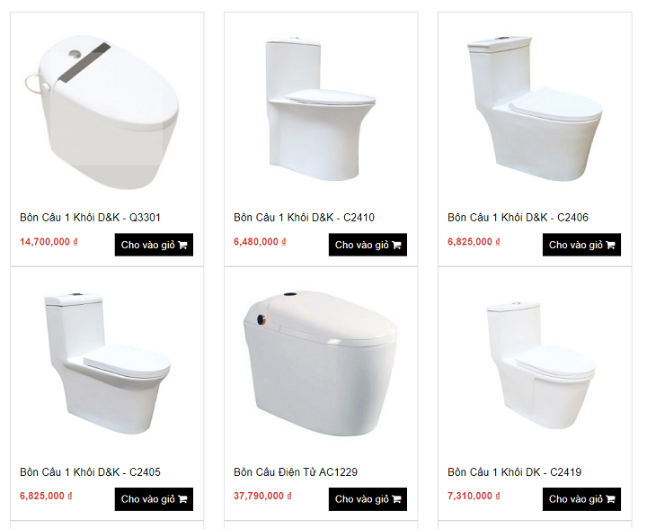Giá bồn cầu một khối là bao nhiêu